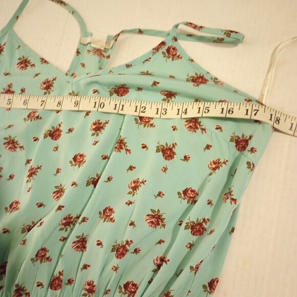 Papaya floral print spaghetti strapped dress with elastic waist - Picture 7 of 9